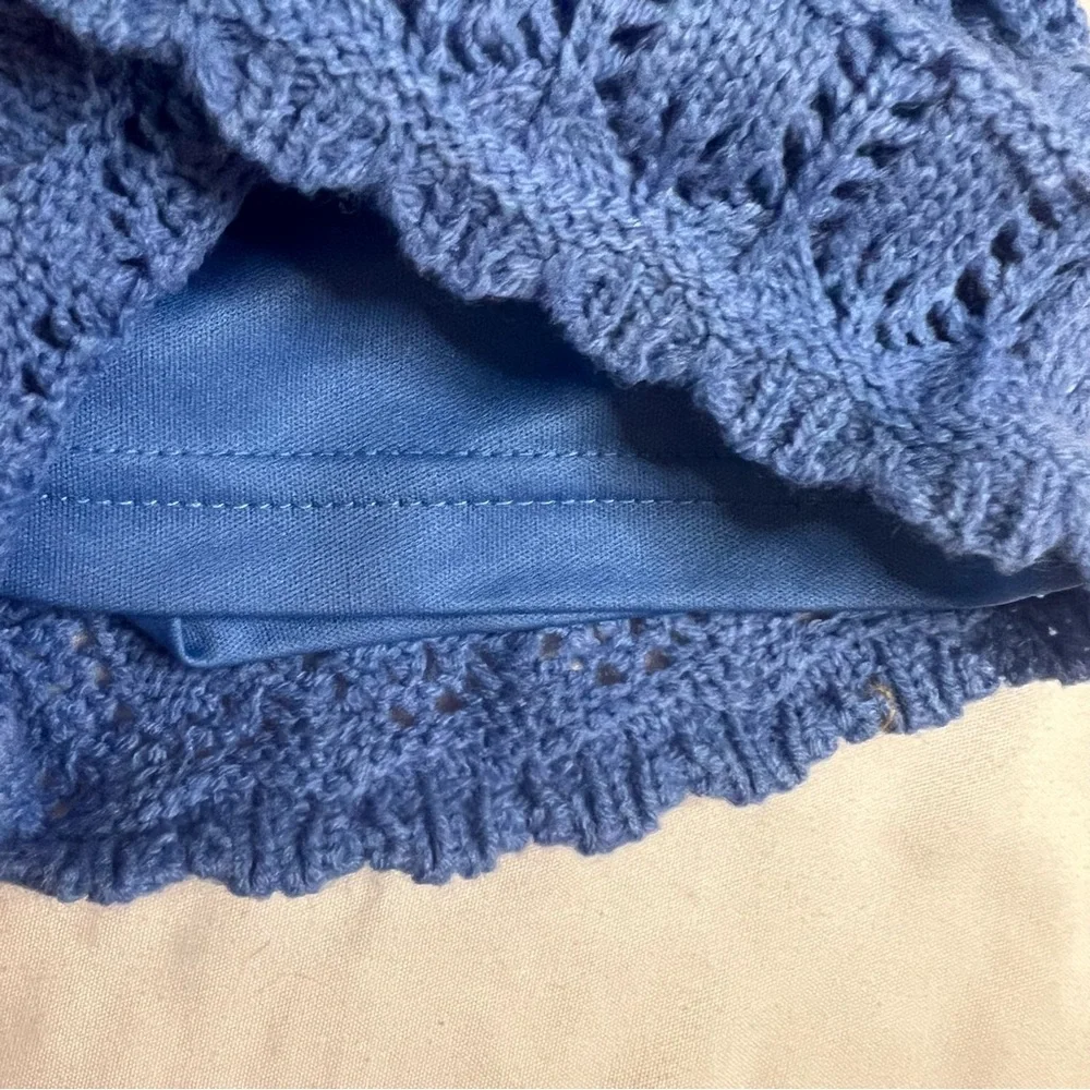 NWT Btween Baby Girls 2PC Crochet Set Blue Shorts & Camisole Top 12M Sunglasses